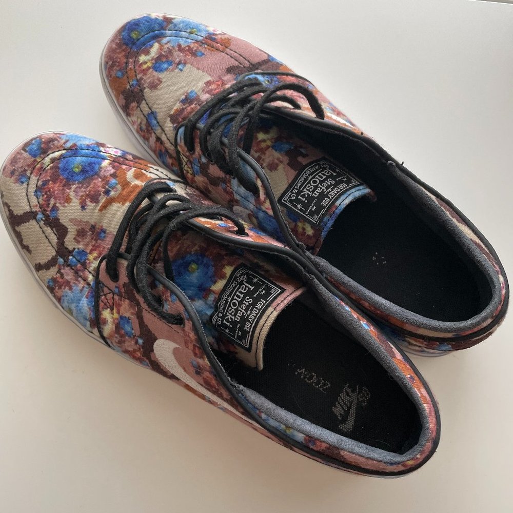 Mens Nike SB Stefan Janoski Zoom Digi Floral Shoes Blue Size 10